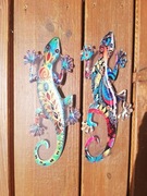 Kolorowe jaszczurki dekoracja 