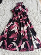 Elegancka sukienka długa liście L