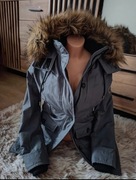 Abercrombie and Fitch vintage retro y2k XS XXS szara kurtka Arctic parka 