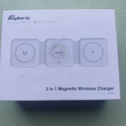 Magnetyczna Ładowarka Indukcyjna Bezprzewodowa 3w1 15W +Kabel USB-C Cyboris