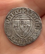Zakon Krzyżacki. Winrych von Kniprode (1351-1382).Srebro stan bardzo dobry 