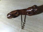 Stary drewniany otwieracz do wina, korkociąg dla konesera (74)