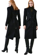 KAREN MILLEN zimowy wełniany PŁASZCZ damski WEŁNA KASZMIR zara edan  40 M