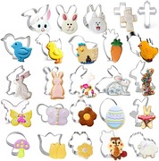 Foremki do ciasteczek ze stali nierdzewnej wielkanocne 25szt zestaw