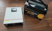 Zestaw podtrzymania UPS, falownik 1kw + MPPT + Lifepo4  1kwh