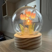 Dekoracja ozdoba kula kwiatki led światełka tulipany