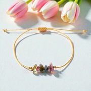 Bransoletka z turmalinem naturalnym surowe kamienie – regulowana