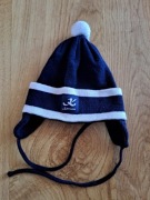 Zimowa wiązana czapka chłopięca 3-6M Konwar