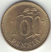 Finlandia 10 pennia 1972 - 20 mm - nr 2
