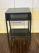 Stolik nocny IKEA VIKHAMMER czarny, szafka loft