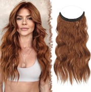 Doczepy włosy syntetyczne treski 40cm miedziane