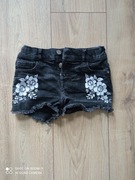F&F spodenki kwiaty lato jeans 128 7-8