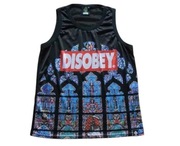 Czarna bluzka Disobey 36,S siatka bezrękawnik