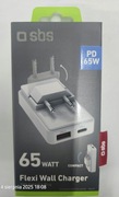Ładowarka sieciowa SBS Flexi USB-A USB-C PD 65W Bialy