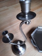 Komplet świecznik+ tacka