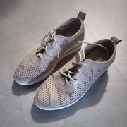 Buty damskie sneakersy na koturnie skórzane beżowe T.Sokolski W25-150 38