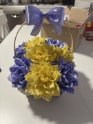 Kwiaty Delia ze wstążki