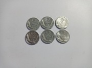 6 x Monety 2 zł złote 1989-1990 - zestaw 