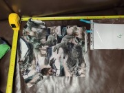 T-shirt bluzka handmade krótki rękaw w dinozaury rozmiar około 104