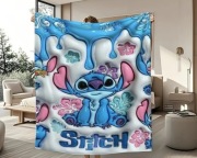 Nowy duży mięciutki bajkowy koc Stitch 150x200