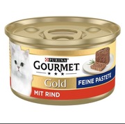 Gourmet Gold Feine Pastete pasztet dla kota 12 x 85 g wołowina
