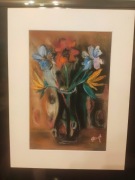 Obraz namalowany ręcznie pastele suche, abstrakcja