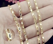 Piękne łańcuszki 60 i 65 cm do wyboru pokryte złotem