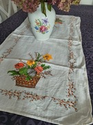 Serweta bieżnik makatka wielkanocna pisanki żonkile