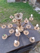 Żyrandol stary mosiądz ciężki 