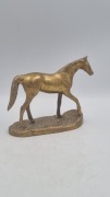 Figurka konia na podstawie z mosiądzu