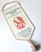 Proporczyk ZNP Związek Nauczycielstwa Polskiego Warszawa Herb Syrenka