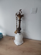 Stara lampa ze szklanym kloszem 