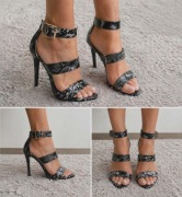 Vices DeeZee sandały na wysokim obcasie 37 wężowe