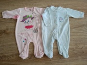 2 x Pajacyk niemowlęcy ocieplany Bobas rozm. 62/68 - 3/6 m-cy 