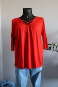 Czerwona bluzka rozmiar 2XL luźny krój, miękka wiskoza