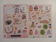 Naklejki planer scrapbooking DecoTime 2 szt. arkusze A4 - cukiernia kuchnia