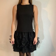 Sukienka elegancka na studniówkę z falbankami S 