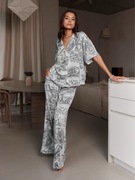 UNÁMI Jedwabna piżama – koszula + spodnie