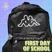 Oryginalny plecak Kappa lekki czarny dwa zamki