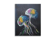 Obraz ręcznie malowany 24x30 "Meduzy"