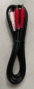 Kabel 2x RCA Chinch 1,5m pozłacane końcówki