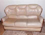 Skórzana kanapa, 3-osobowa, 2 miejsca do spania.