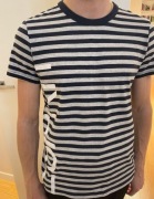 Esprit modny t shirt w paski szary granat M koszulka