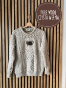 Wełniany męski sweter czarna owca Carraig Donn