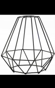 czarny abażur diament klosz druciak druciany lampa pająk DIY edison LOFT