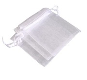 Woreczki z organzy - Białe 7x9 cm - 50 szt
