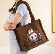 Pluszowa pojemna torba na ramie labubu dla dziewczynki