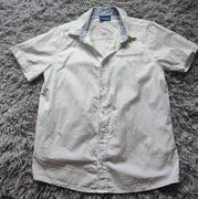 Koszula biała elegancka z krótkim rękawem Coccodrillo r. 146