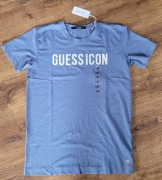 T-shirt męski bawełna Guess Icon niebieski L
