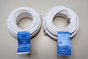 Kabel koncentryczny satelitarno-antenowy z wtykami 10 Metrów 2 sztuki